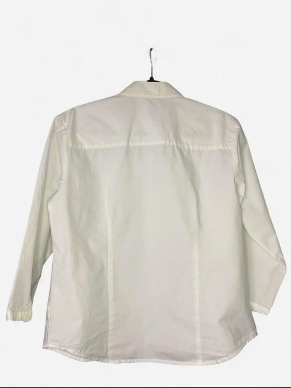 Old Navy White Button-Down Shirt with Floral Embroidery - Kids
